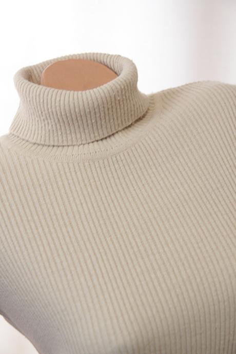 Béžový pletený rolák, m, m