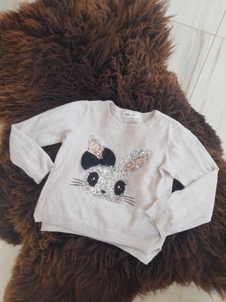 Detský svetrík s flitrami h&m 110/116, h&m,110