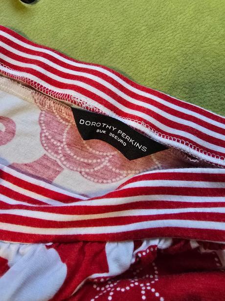 Červeno-biele letné minišaty dorothy perkin, dorothy perkins,s