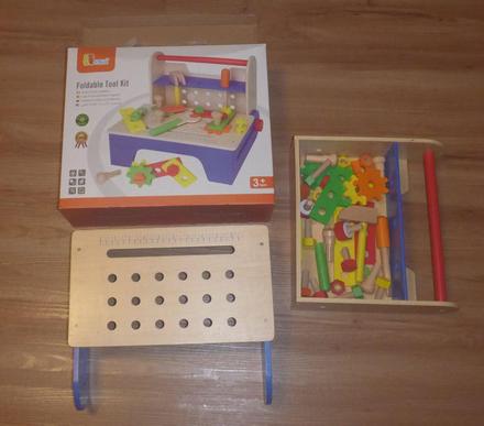 Viga drevený skladací kufrík s náradím,