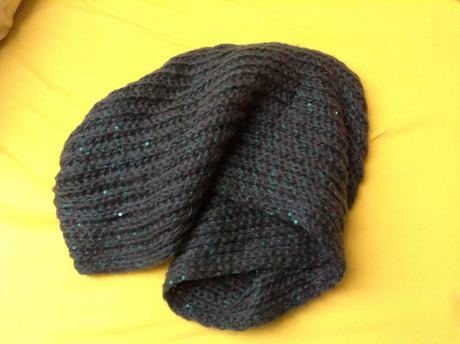 Šál s trblietkami-tunel, xl