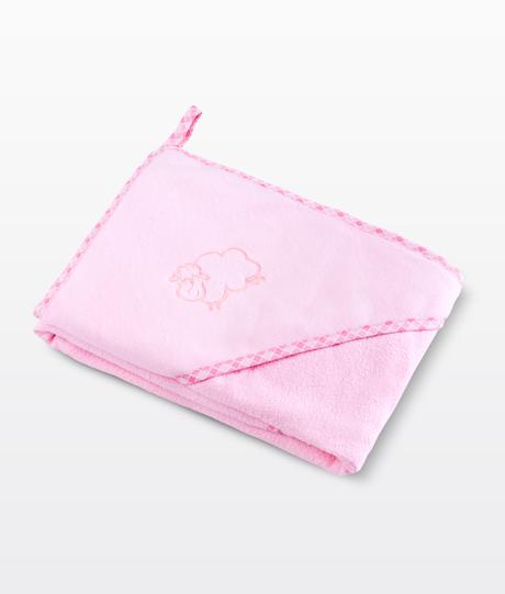 Sensillo detská osuška s ovečkou 80x80 cm ružová,