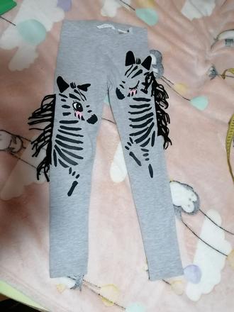 Zebrova legíny, h&m,128