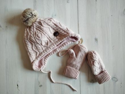 Čiapka a rukavice, h&m,86