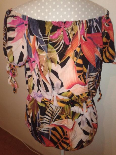 Padavá farebná blúzka cez ramená  m, m