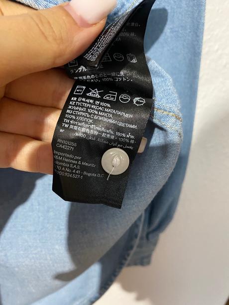 H&m rifľová košeľa, h&m,s