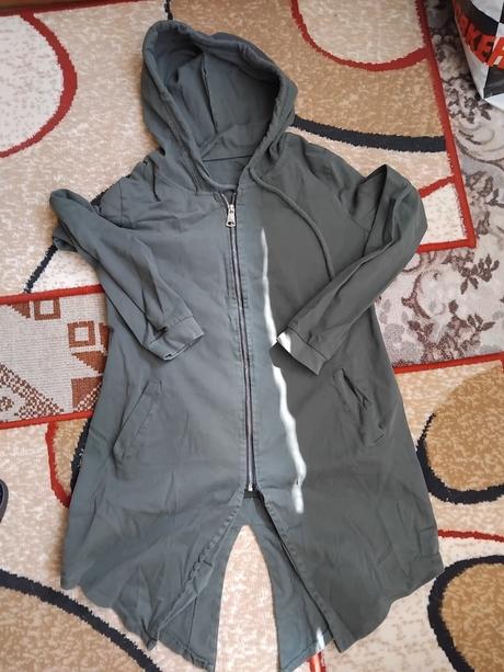 Predĺžená mikina  zips, l