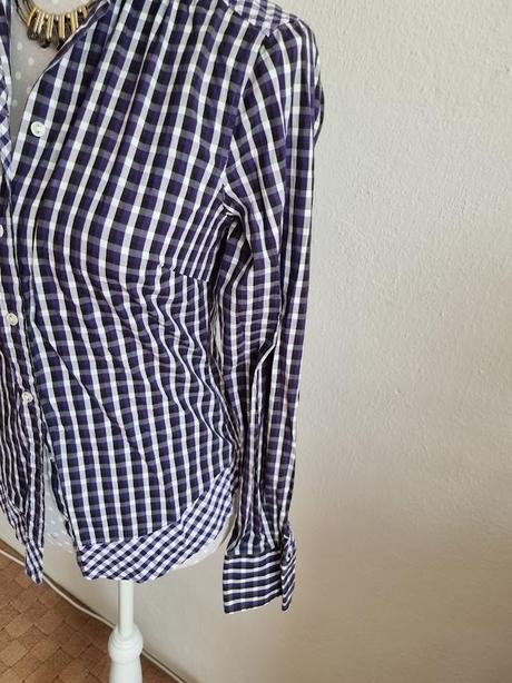 Fialová károvaná blúzka gant veľ. 36, gant,36