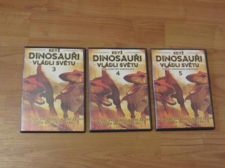 3 x dvd - keď dinosauri vládli svetu - časť 3,4,5,