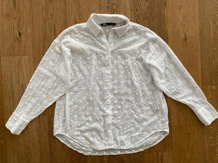 Biela bodkovana bluzka zara, zara,xs
