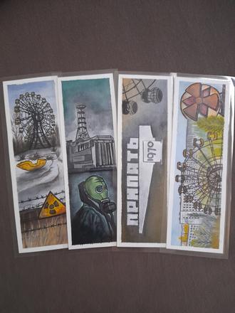 Záložky do kníh černobyľ, pripiať, 