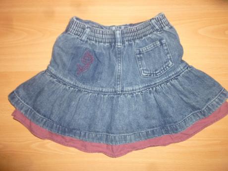 Volanikova riflova suknicka, mini mode,98