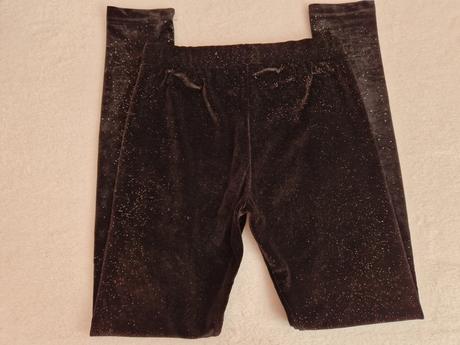 Trblietavé zamatové legíny, h&m,146