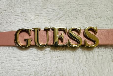 Kožený ružový náramok zn. guess originál, guess
