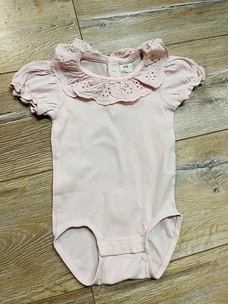 Body s golierikom a naneranymi rukavmi, h&m,80