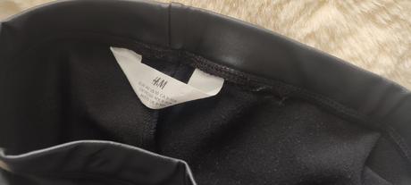 Koženkové legíny, h&m,140