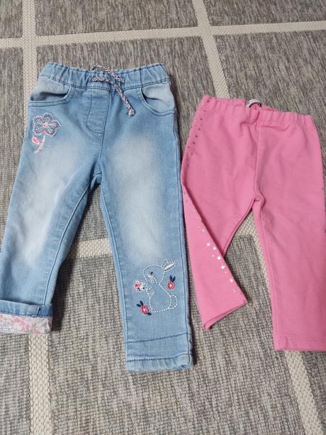 Balík pre dievča rifle, legíny, mikiny 80, 68–80