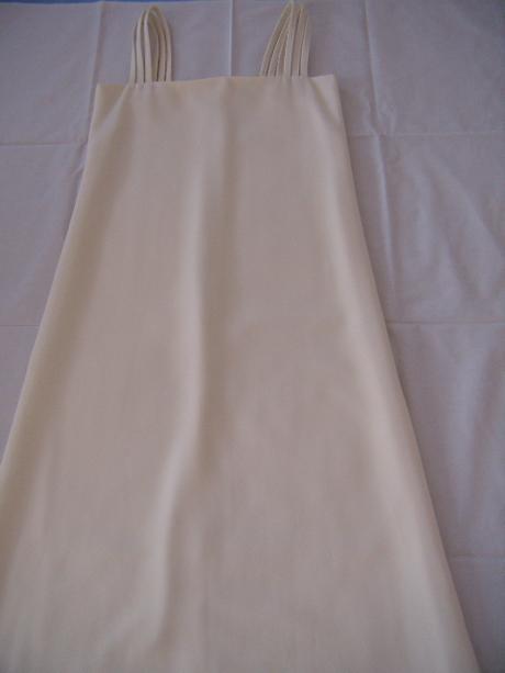 Smotanové/vanilkové šaty s kabatikom, 42