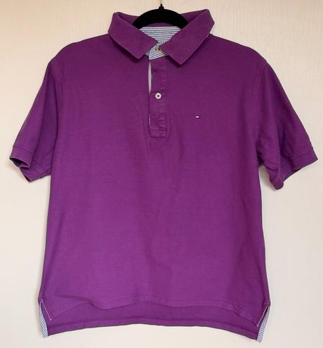 Tommy hilfiger polo tričko fialové, tommy hilfiger,m