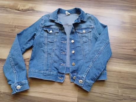 Rifľová bunda, h&m,146