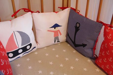 Hniezdo do postieľky námorník, šírka (cm): 60,dĺžka (cm): 120