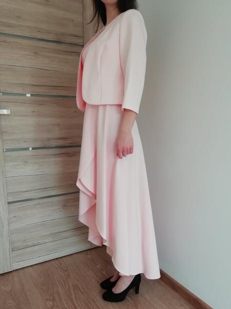 Marhuľkové asymetrické šaty xs, s s bolerkom, s