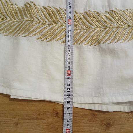 Bielo zlaté bavlnené maxi šaty, f&f,46