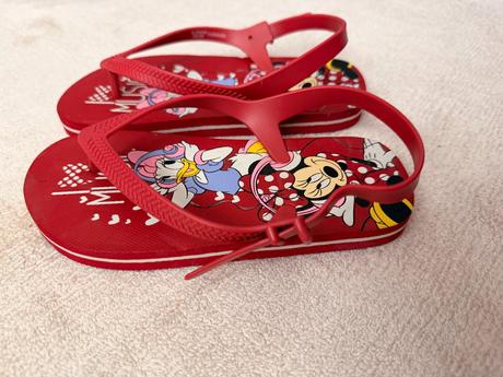 Disney (minnie & daisy) dievčenské červené žabky, disney,29