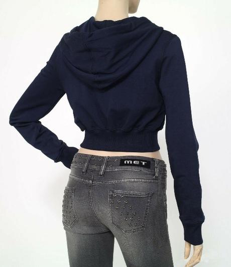 Crop mikina zn. met, met,34 - xs