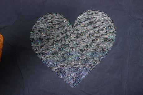 Tricko s premianacimi flitrami 134/140, h&m,134