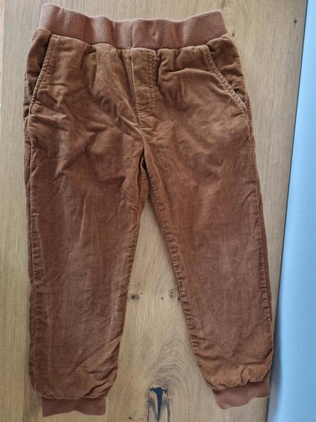 Lindex podšité menčestrové nohavice, lindex,104