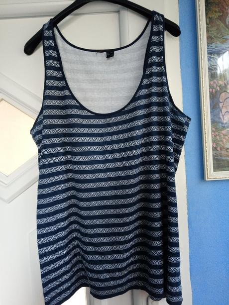 Pásikavy top 44/46, h&m,xl