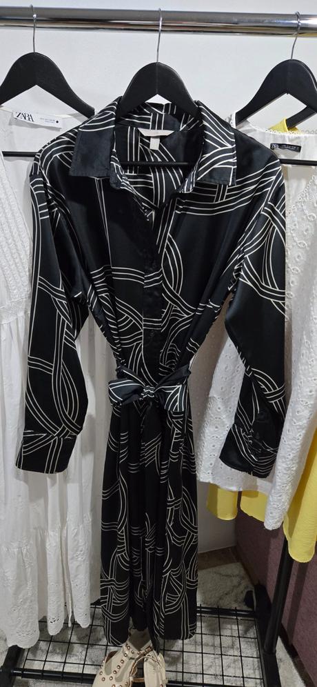 Saténové šaty h&m, h&m,l