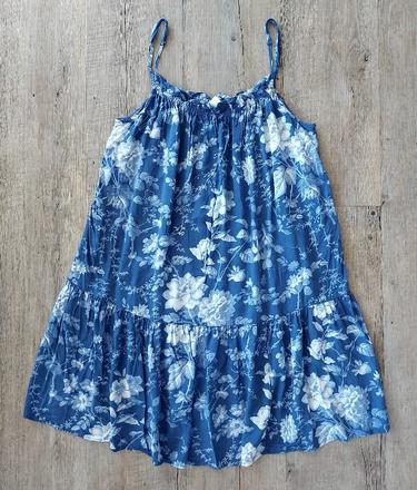 Modré letné šaty na remienka, h&m,40