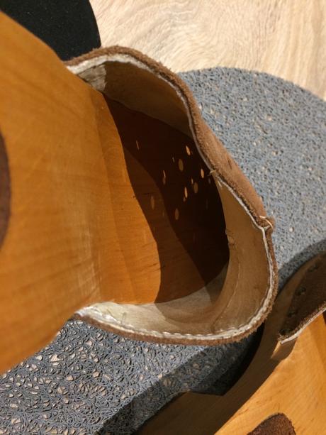 Elegantné dreváky - semišové, zn. buxa, 41