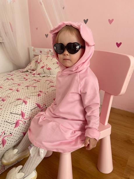 Mikinošaty s kapucňou a uškami, 74 - 140