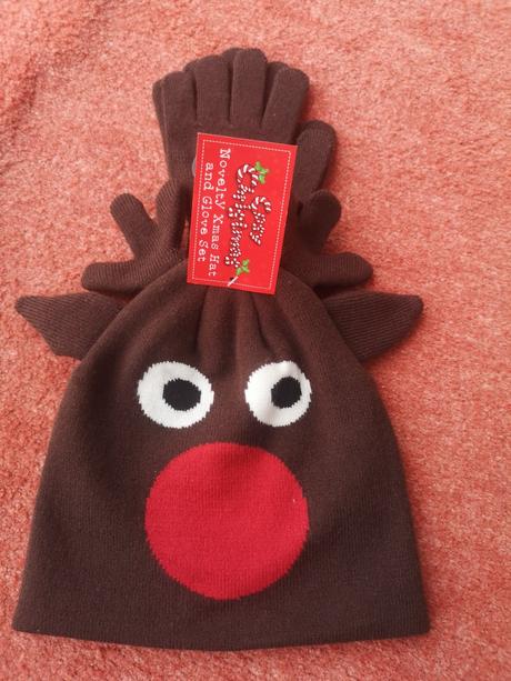 Detský vianočny set čiapka + rukavice, 