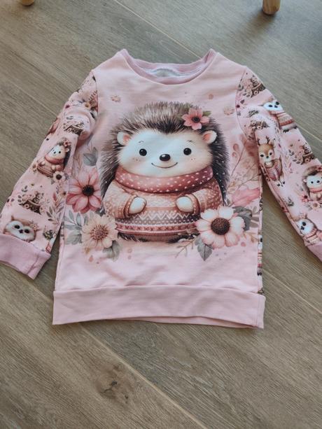 Predĺžená mikina s ježkom handmade, 92