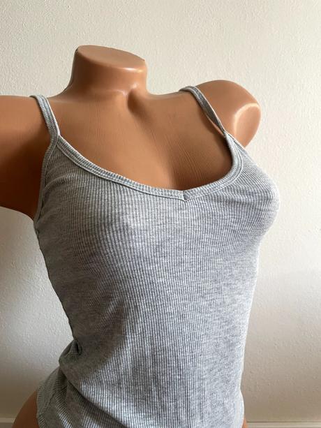 Šedý body top, xs, xs
