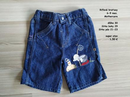 Riflové šortky, mothercare,74