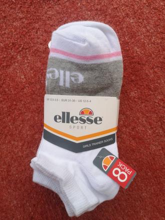Ellesse dievčenské ponožky 8 párov veľkosť 31-36, 31 - 36