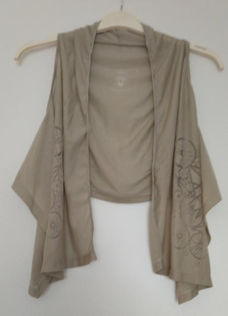 Krátka vesta z lyocellu, s