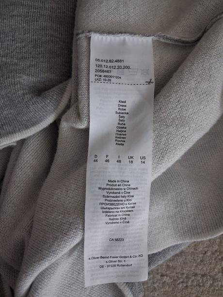 Mikinove šaty s.oliver,velk 44, s.oliver,xl