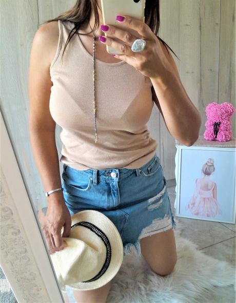 Telový top s lurexom-s/m, s