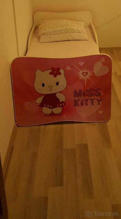 Detska postel hello kitty 80x180 cm, šírka (cm): 80,dĺžka (cm): 180