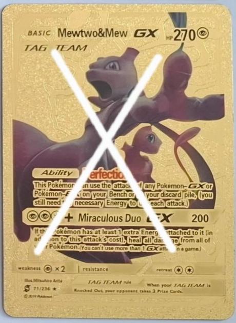 Pokémon karty zlaté plastové (30 ks),