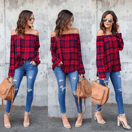 Flanelová bluzka plaid, l / xl
