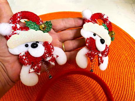 Vianočná dekoratívna čelenka,