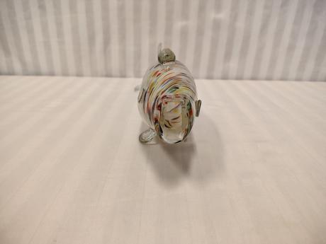 Zb. retro set umelecké sklenené ryby tutti frutti,