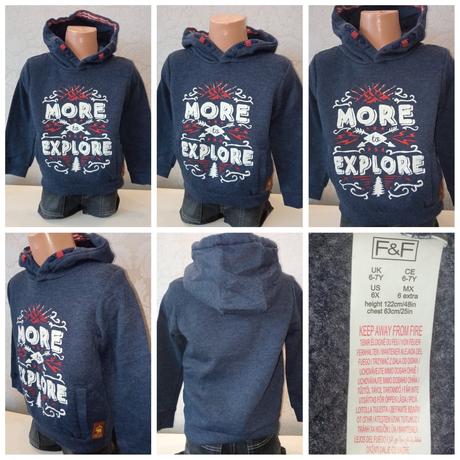 Chlapčenská mikina s kapucňou f&f,veľk.6-7 r., f&f,122